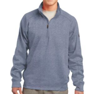 Sport-Tek Blue Fleece Pull-Over Long Sleeves Shirt 1/4 Zip Men's Size Large